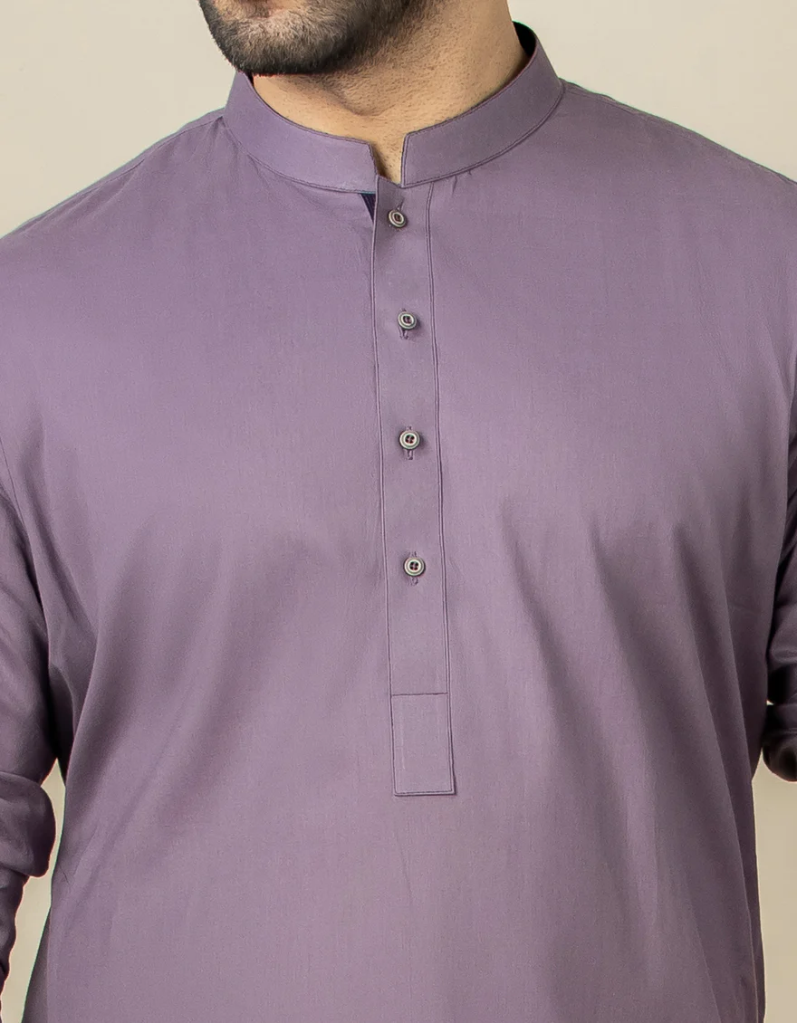 DULL PURPLE COTTON KURTA | JJK-US-40306/A22/JJ6869-PN - Image 2