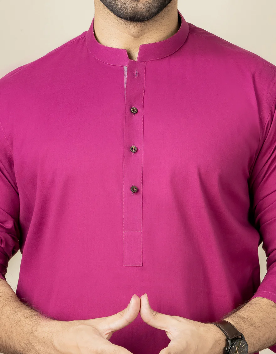 PURPLE COTTON KURTA | JJK-US-40307/A22/JJ6869-PN - Image 2