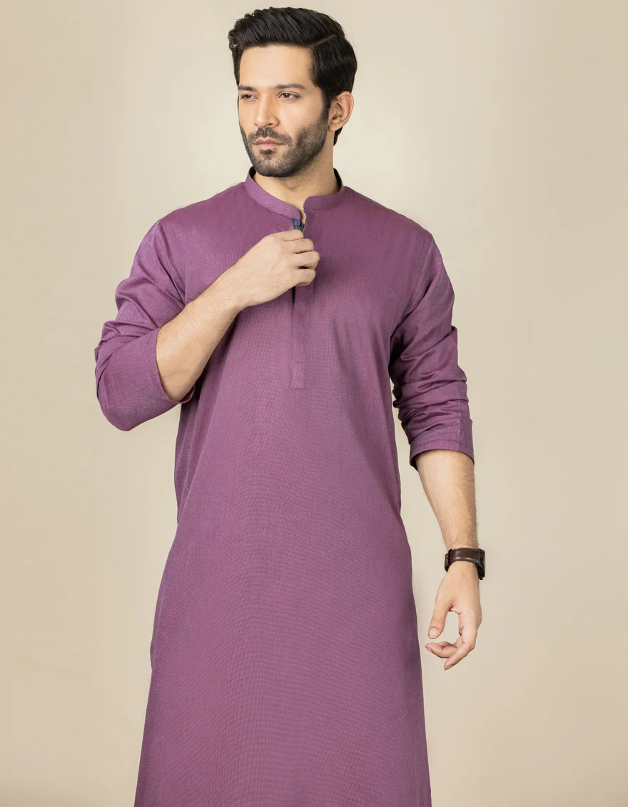 RASPBERRY PURPLE BLENDED KURTA | JJK-US-40315/A22/JJ6686-PN - Image 3