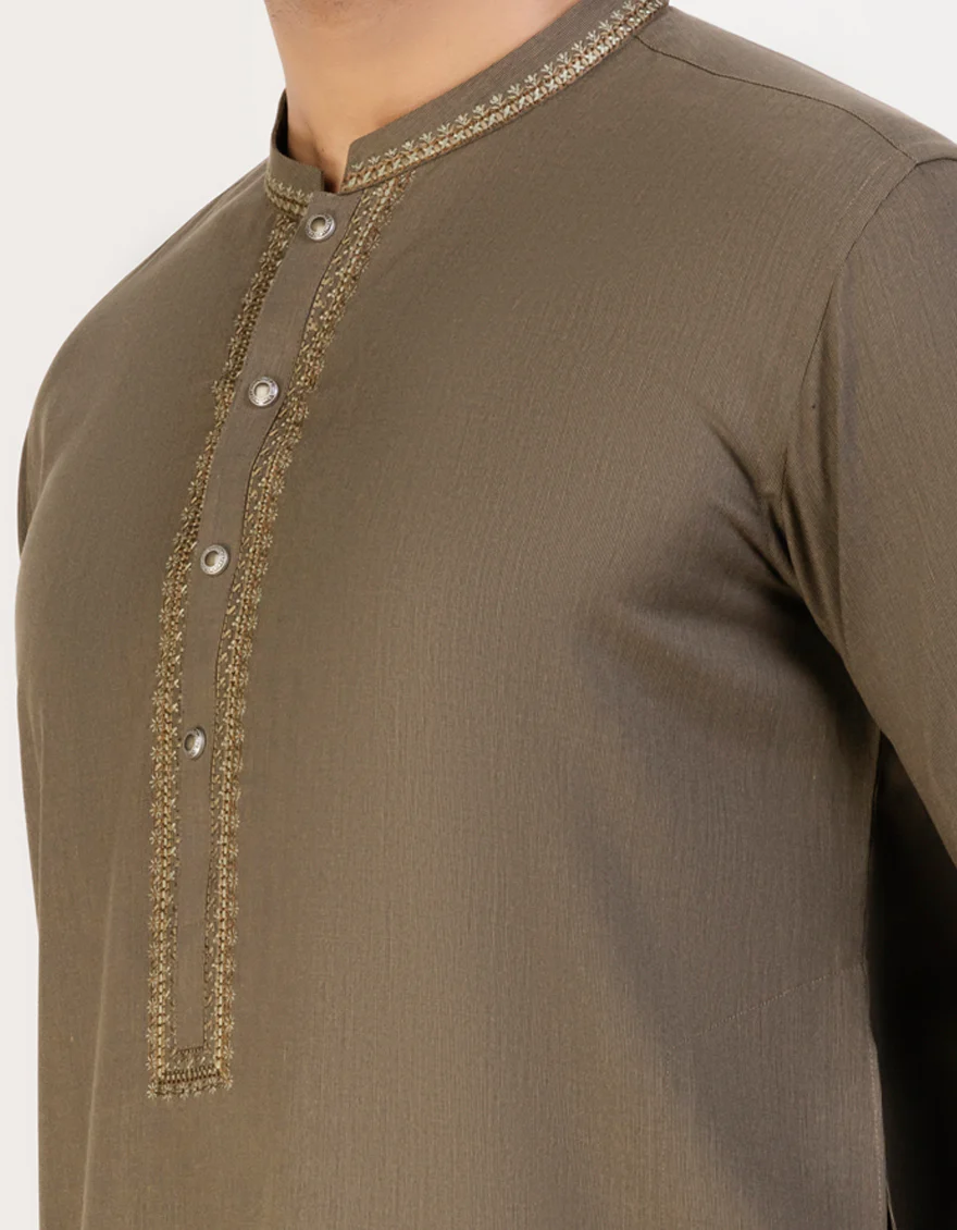 KAHI GREEN BLENDED KURTA | JJK-US-43264/A23/JJ9059-SF - Image 2