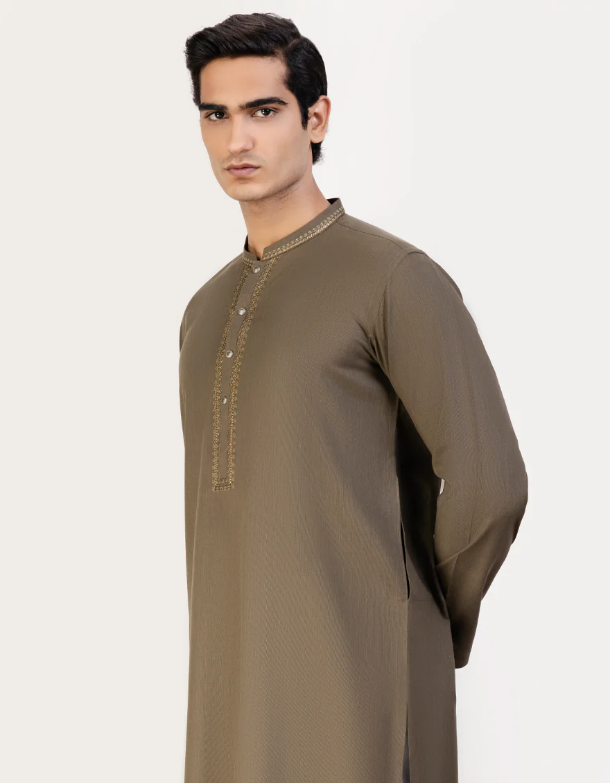 KAHI GREEN BLENDED KURTA | JJK-US-43264/A23/JJ9059-SF - Image 3