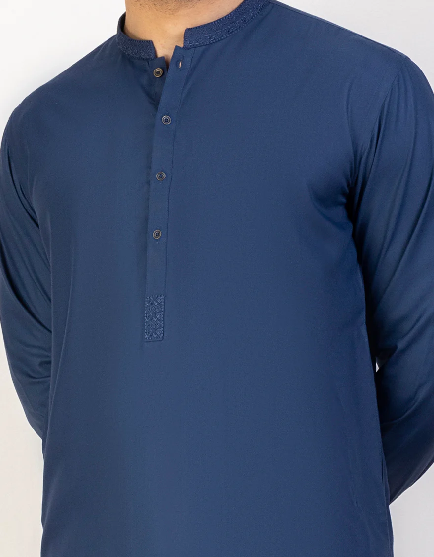 BLUE BLENDED KURTA | JJK-US-43266/A23/JJ8818-SF - Image 3