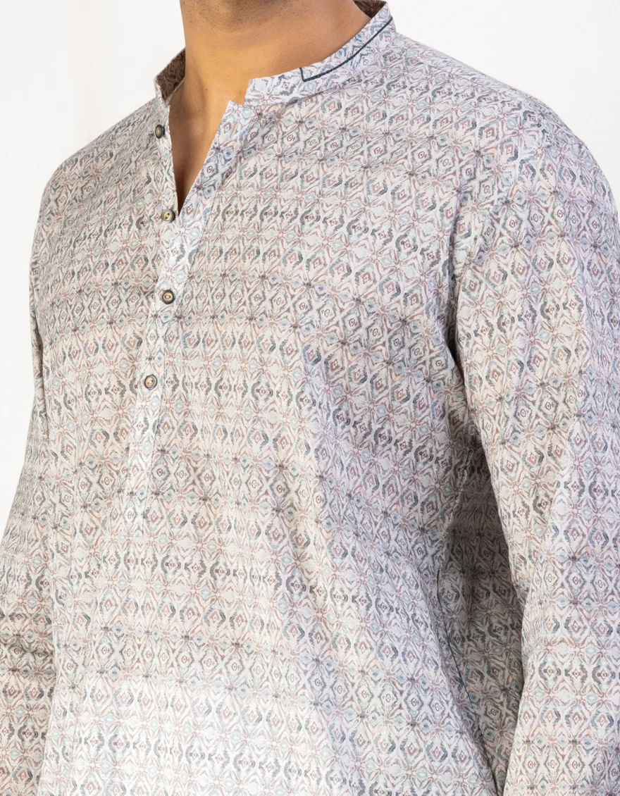 MULTI COTTON KURTA | JJK-US-43282/A23/JJ8771-CL - Image 2