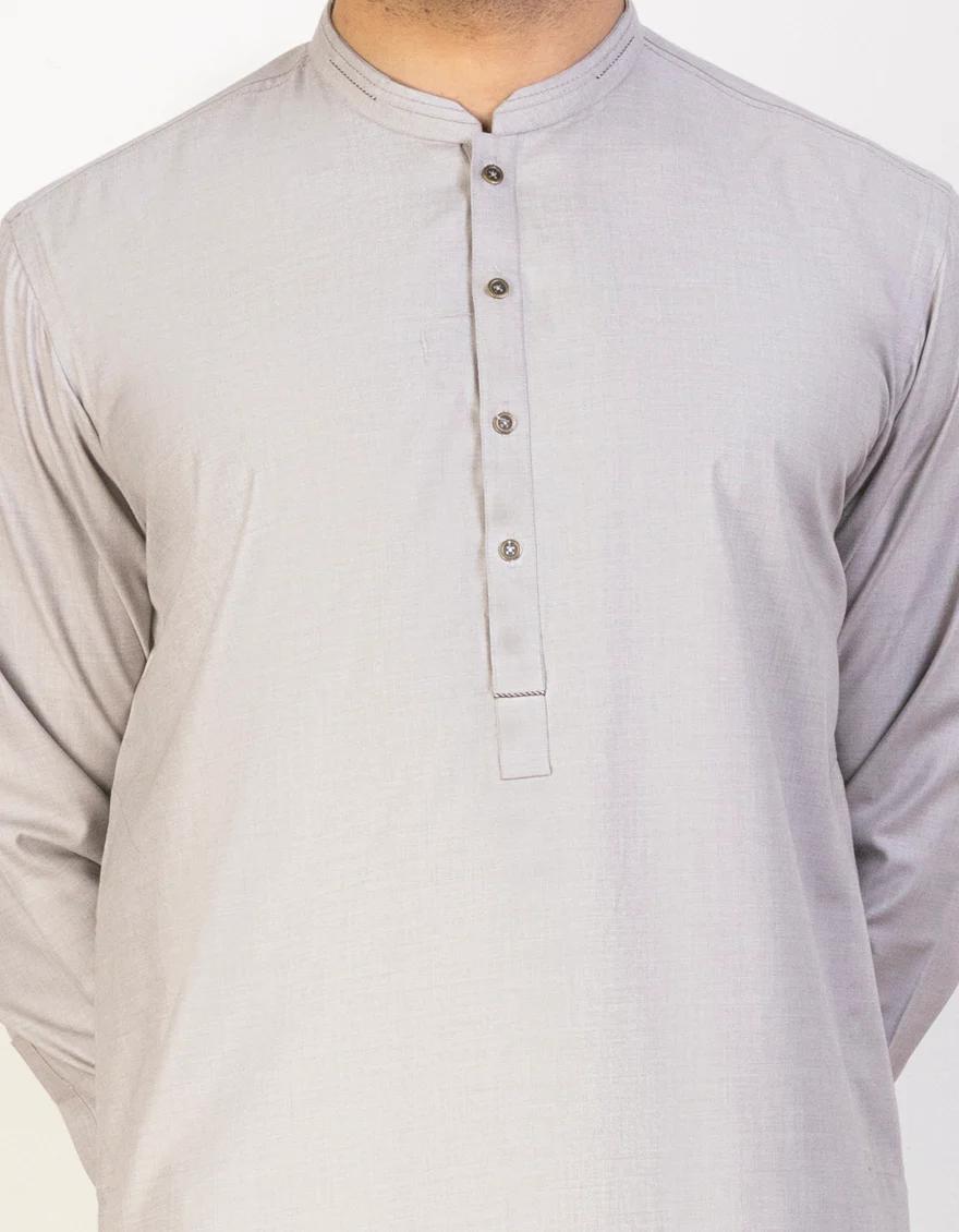 SAND BLENDED KURTA | JJK-US-44191/A23/JJ8698-CL - Image 2