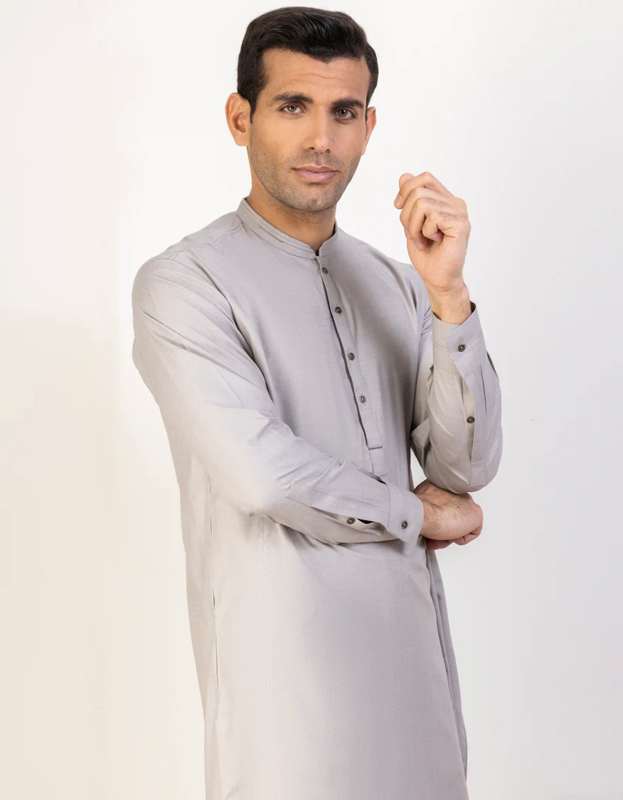SAND BLENDED KURTA | JJK-US-44191/A23/JJ8698-CL - Image 3
