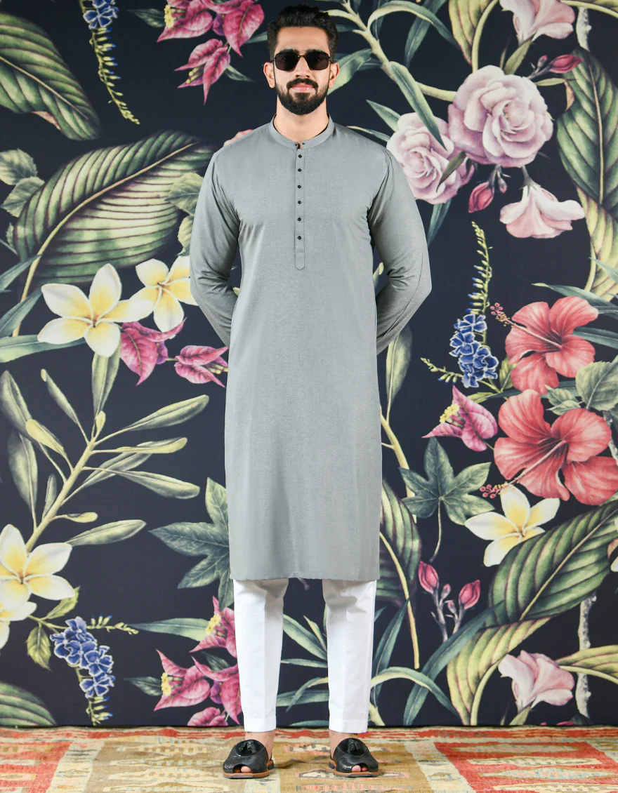 GREY VISCOSE KURTA | JJK-US-45012/A22/JJ8158-CL