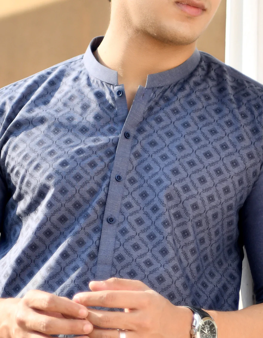PURPLE BLENDED KURTA | JJK-US-45149/A23/JJ8815-PN - Image 3