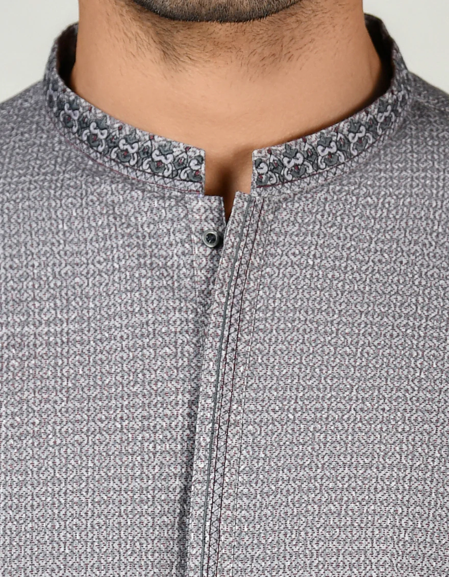 GREY KURTA | JJK-W-US-32840/S23/JJ8673-SF - Image 2