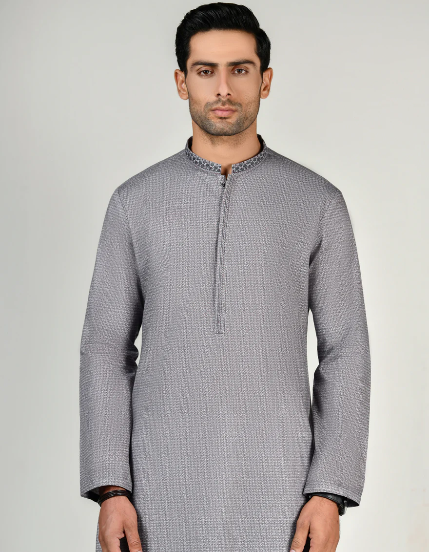 GREY KURTA | JJK-W-US-32840/S23/JJ8673-SF - Image 3