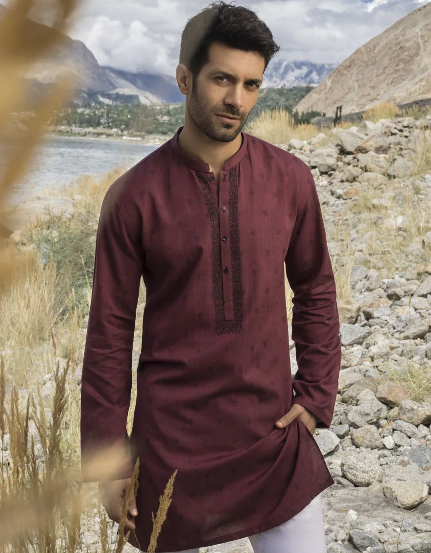 DULL RED KURTA | JJK-W-US-36835/W21/BMW514-SF - Image 3