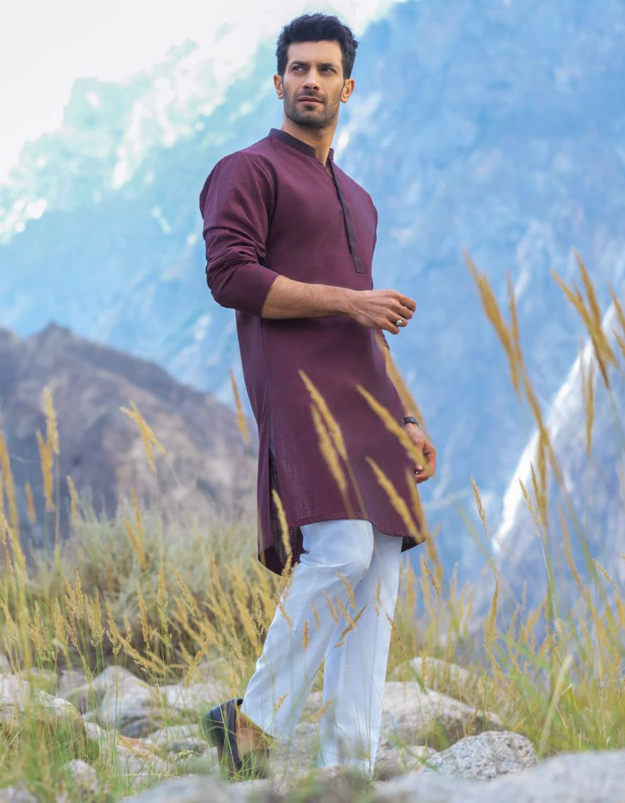 DULL RED KURTA | JJK-W-US-37552/W21/JJ7148-PN - Image 2
