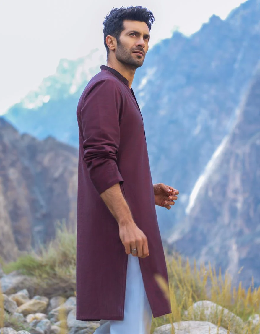 DULL RED KURTA | JJK-W-US-37552/W21/JJ7148-PN - Image 3