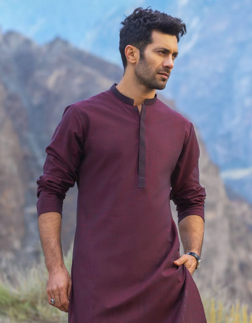 DULL RED KURTA | JJK-W-US-37552/W21/JJ7148-PN - Image 4