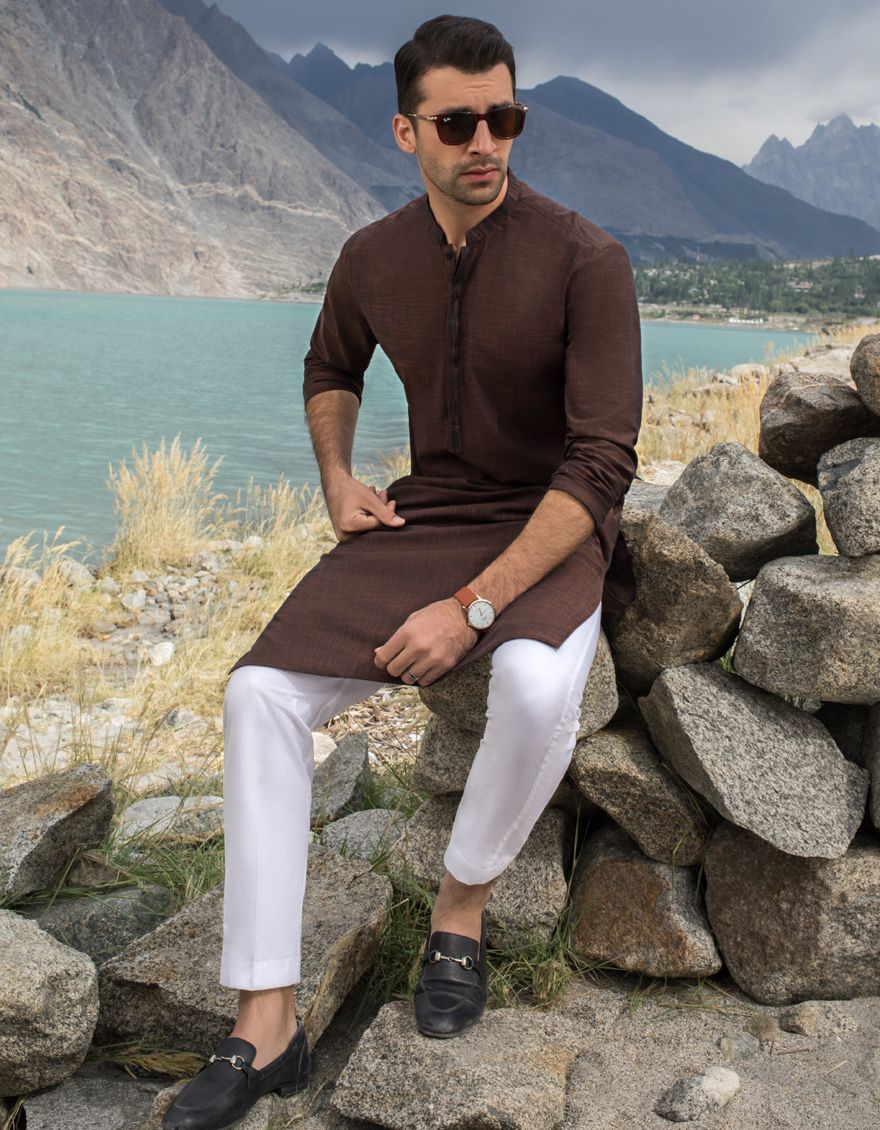 RUST KURTA | JJK-W-US-37553/W21/JJ7148-PN - Image 3