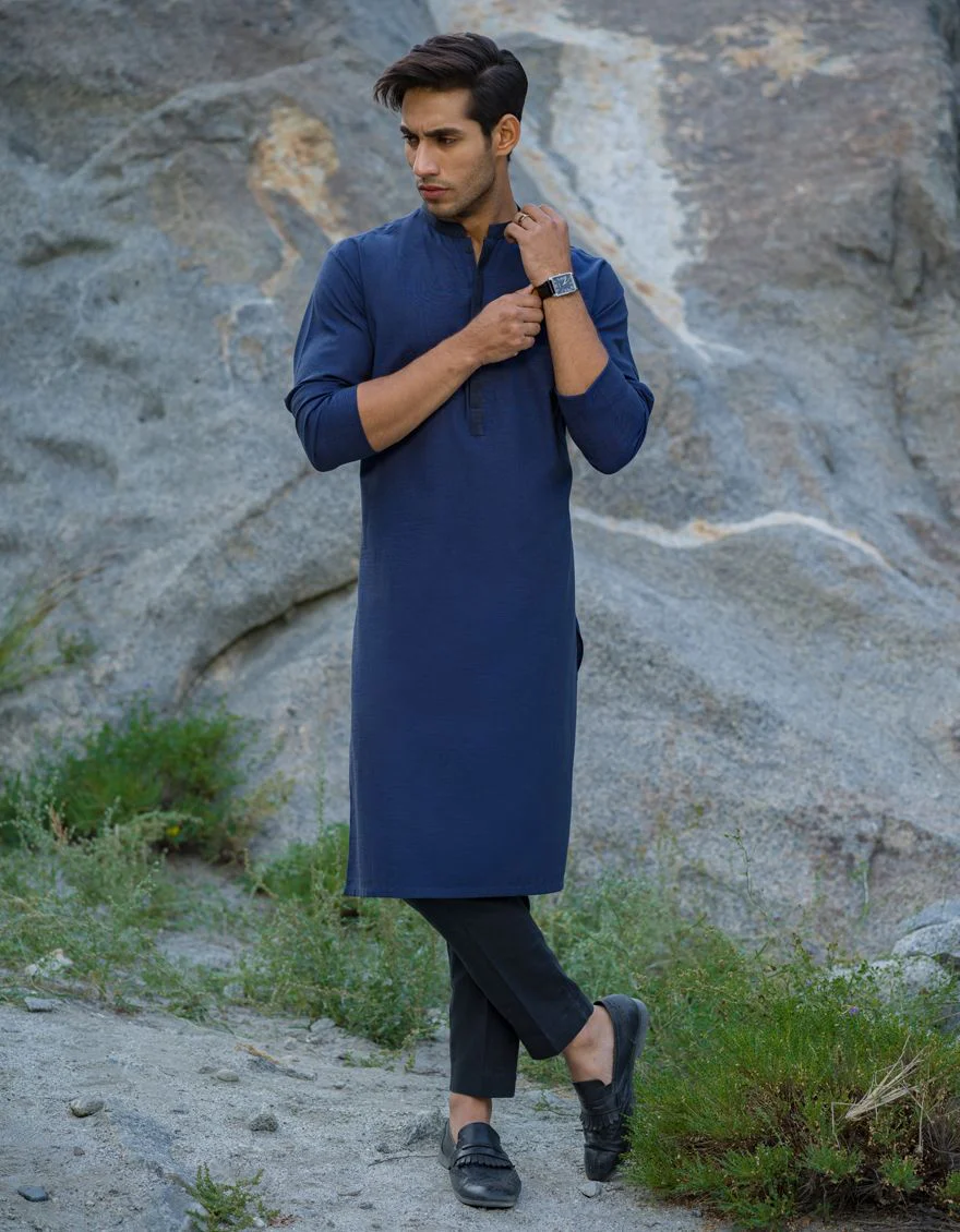 PALE BLUE KURTA | JJK-W-US-37556/W21/JJ7148-PN - Image 2
