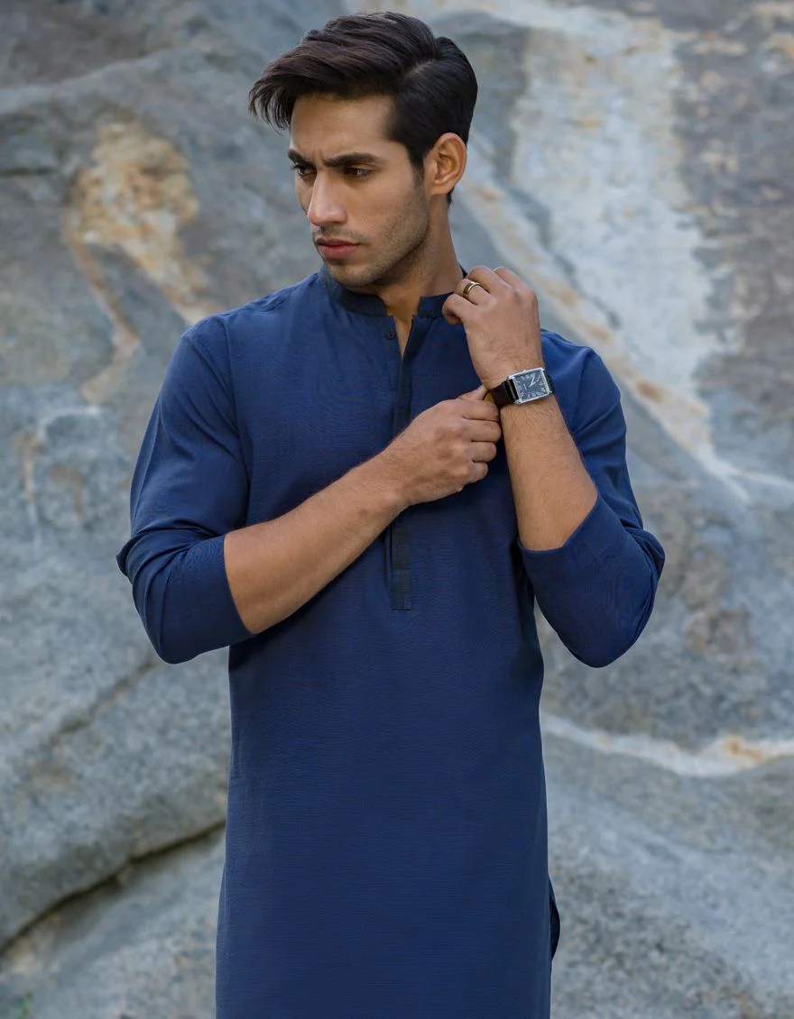 PALE BLUE KURTA | JJK-W-US-37556/W21/JJ7148-PN - Image 3