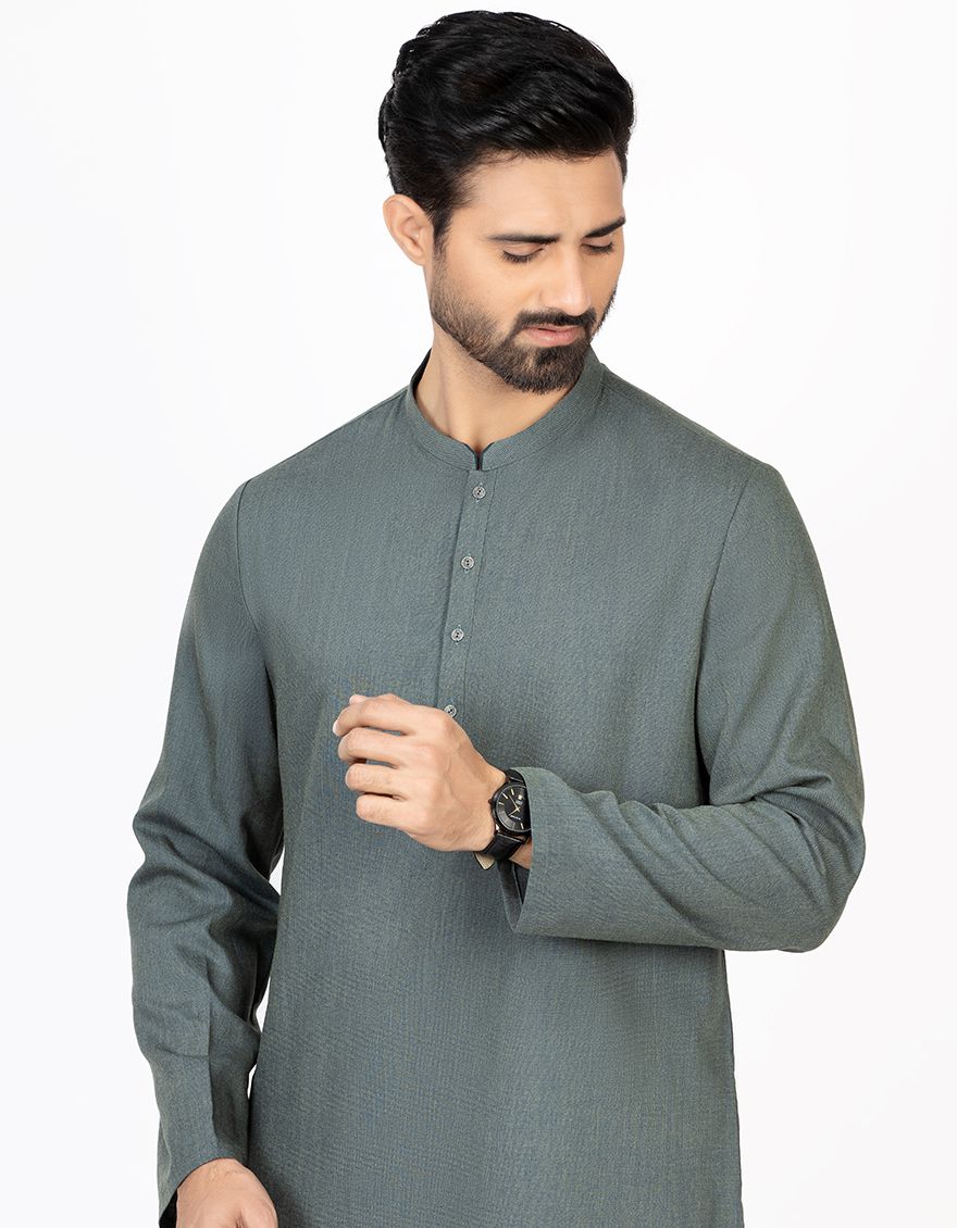 TEAL KURTA | JJK-W-US-43086/W21/JJ7280-CL - Image 2