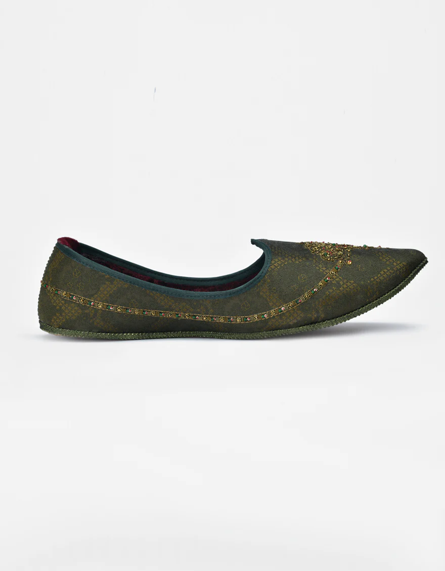 MEHNDI GREEN BLENDED KHUSSA | JJKH-US-549/S23/JJ8853-FL - Image 3