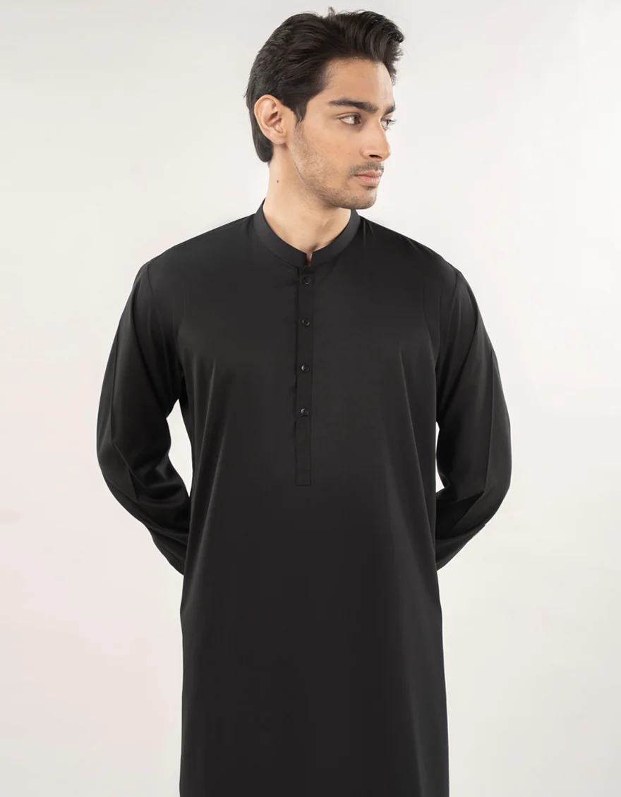 BLACK BLENDED KURTA TROUSERS | JJKP-A-30778-R43-AP/ - Image 2