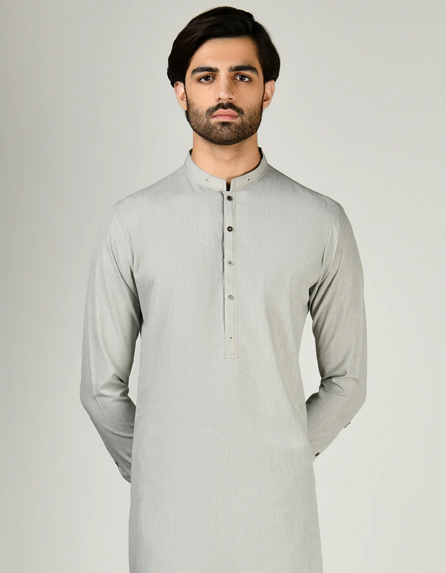 GREY KURTA TROUSERS | JJKP-A-32981/S24/JJ9376-CL - Image 2