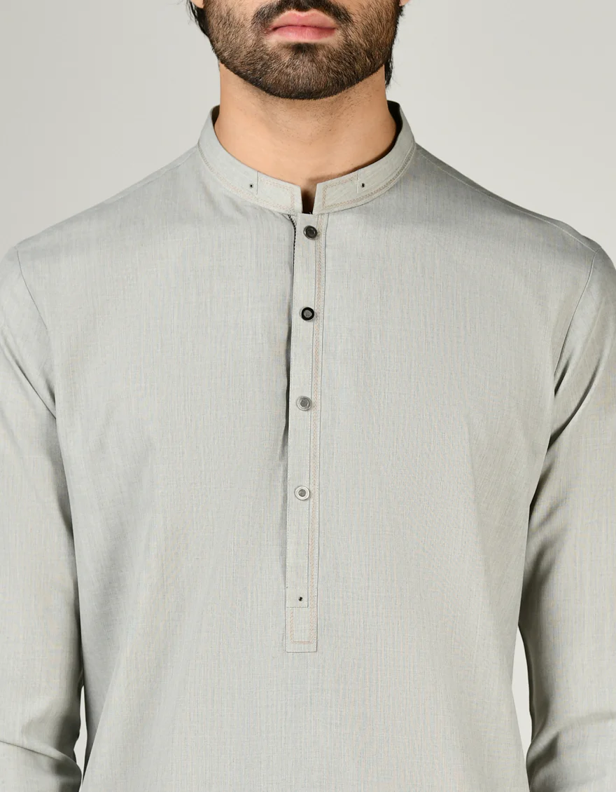 GREY KURTA TROUSERS | JJKP-A-32981/S24/JJ9376-CL - Image 3