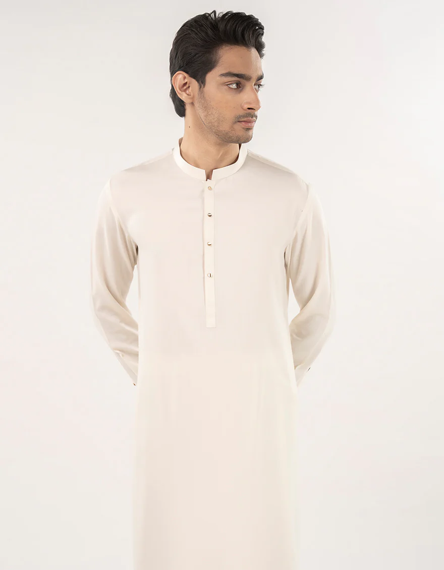OFF WHITE BLENDED KURTA TROUSERS | JJKP-A-33048/S25/JJ9350-PN - Image 2
