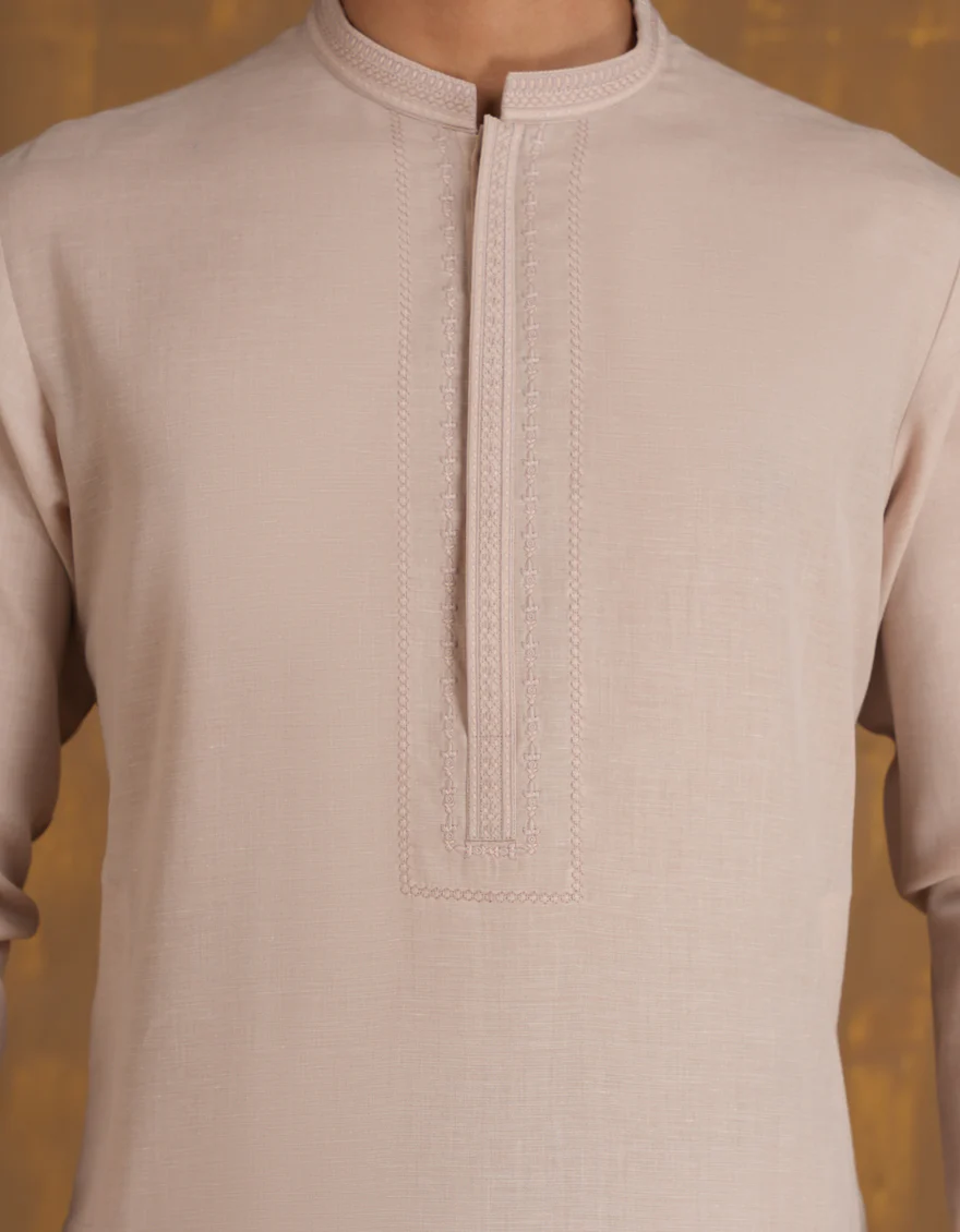 DULL PINK BLENDED KURTA TROUSERS | JJKP-A-33083/S24/JJ8787-SF - Image 2