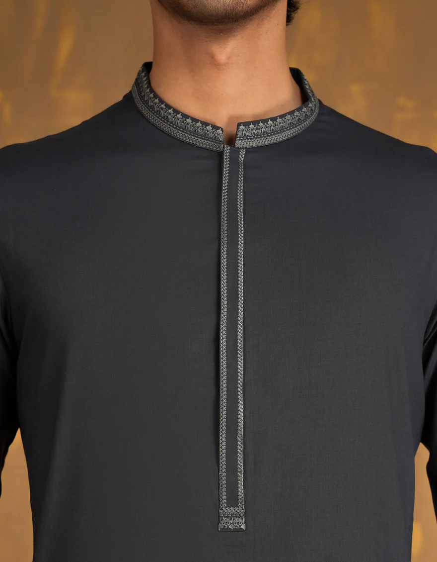 GREY BLENDED KURTA TROUSERS | JJKP-A-33091/S24/JJ8835-SF - Image 4
