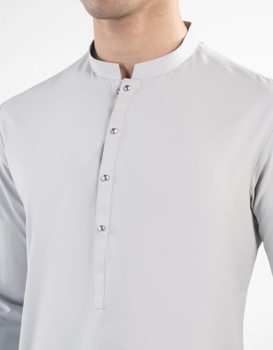 SMOKE GREY BLENDED KURTA TROUSERS | JJKP-A-33122/S24/JJ9269-PN - Image 4