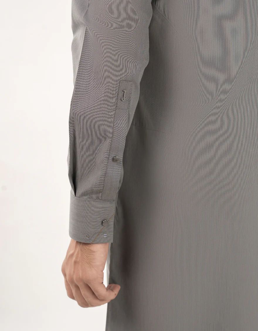 ASH GREY BLENDED KURTA TROUSERS | JJKP-A-33165/S24/JJ9 - Image 4