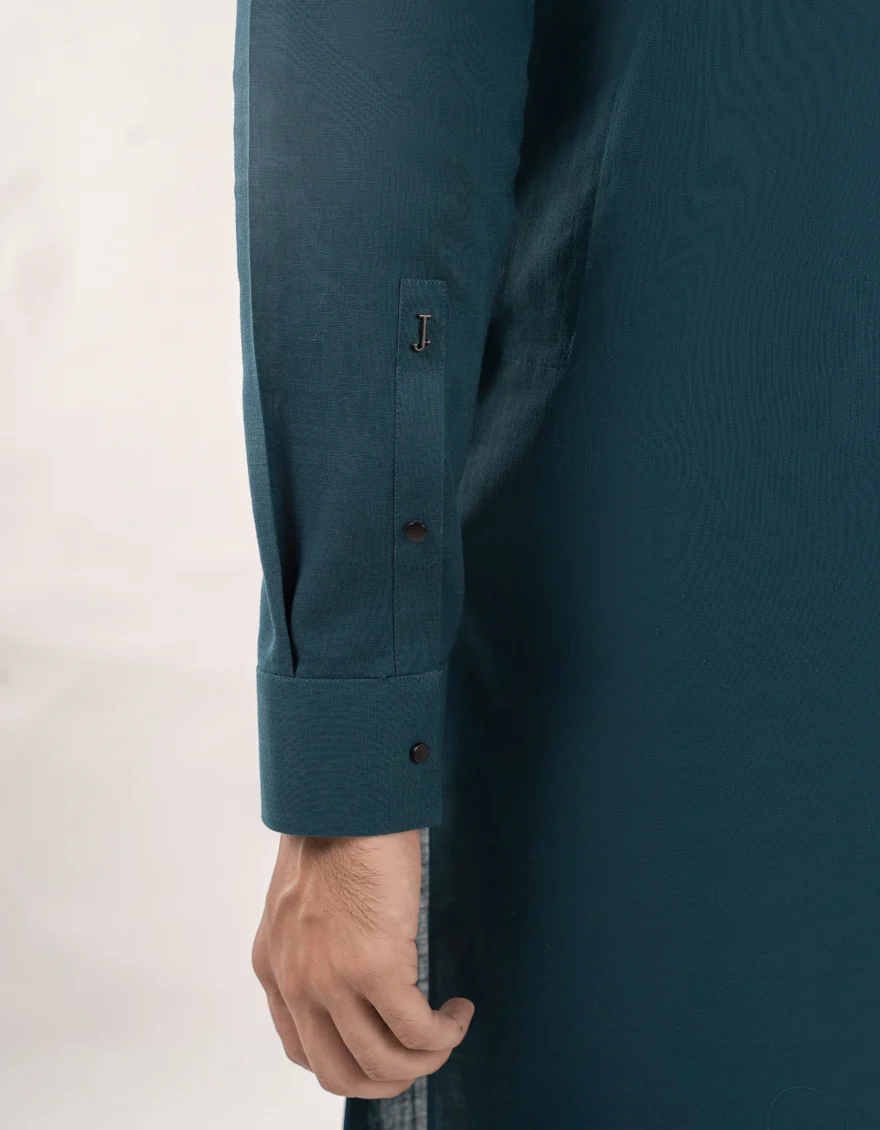 SEA GREEN COTTON KURTA TROUSERS | JJKP-A-33177/S25/JJ9732-SF - Image 4
