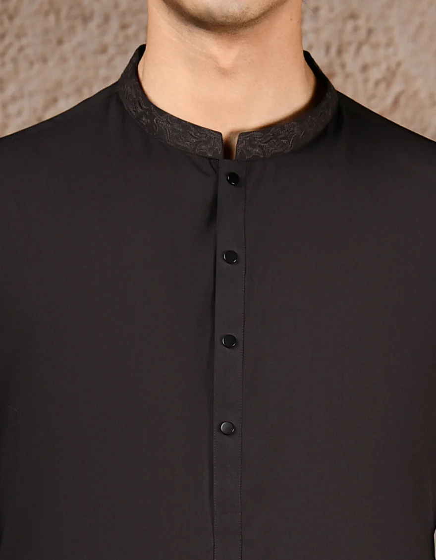 DARK BROWN BLENDED KURTA TROUSERS | JJKP-A-33199/S25/JJ1 - Image 3