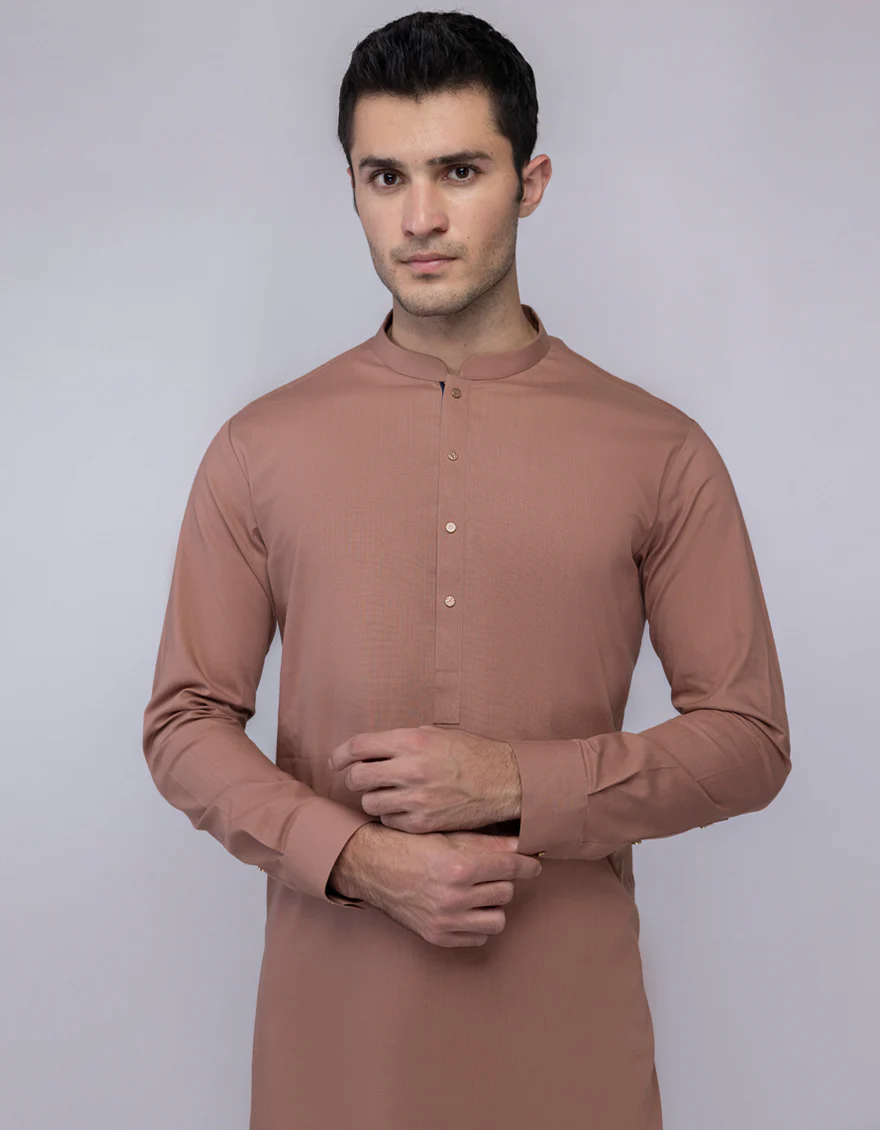 BRICK COTTON KURTA TROUSERS | JJKP-A-33203/S25/JJ9631-CL - Image 2