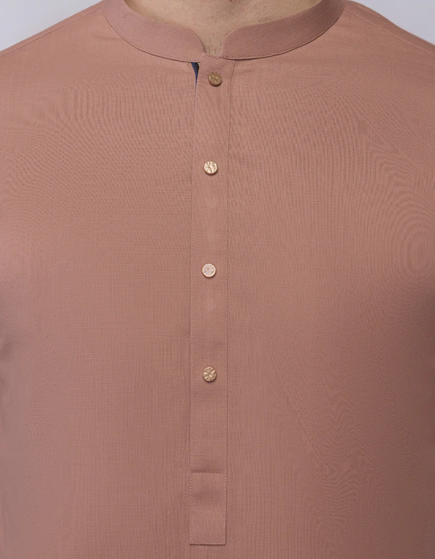BRICK COTTON KURTA TROUSERS | JJKP-A-33203/S25/JJ9631-CL - Image 3