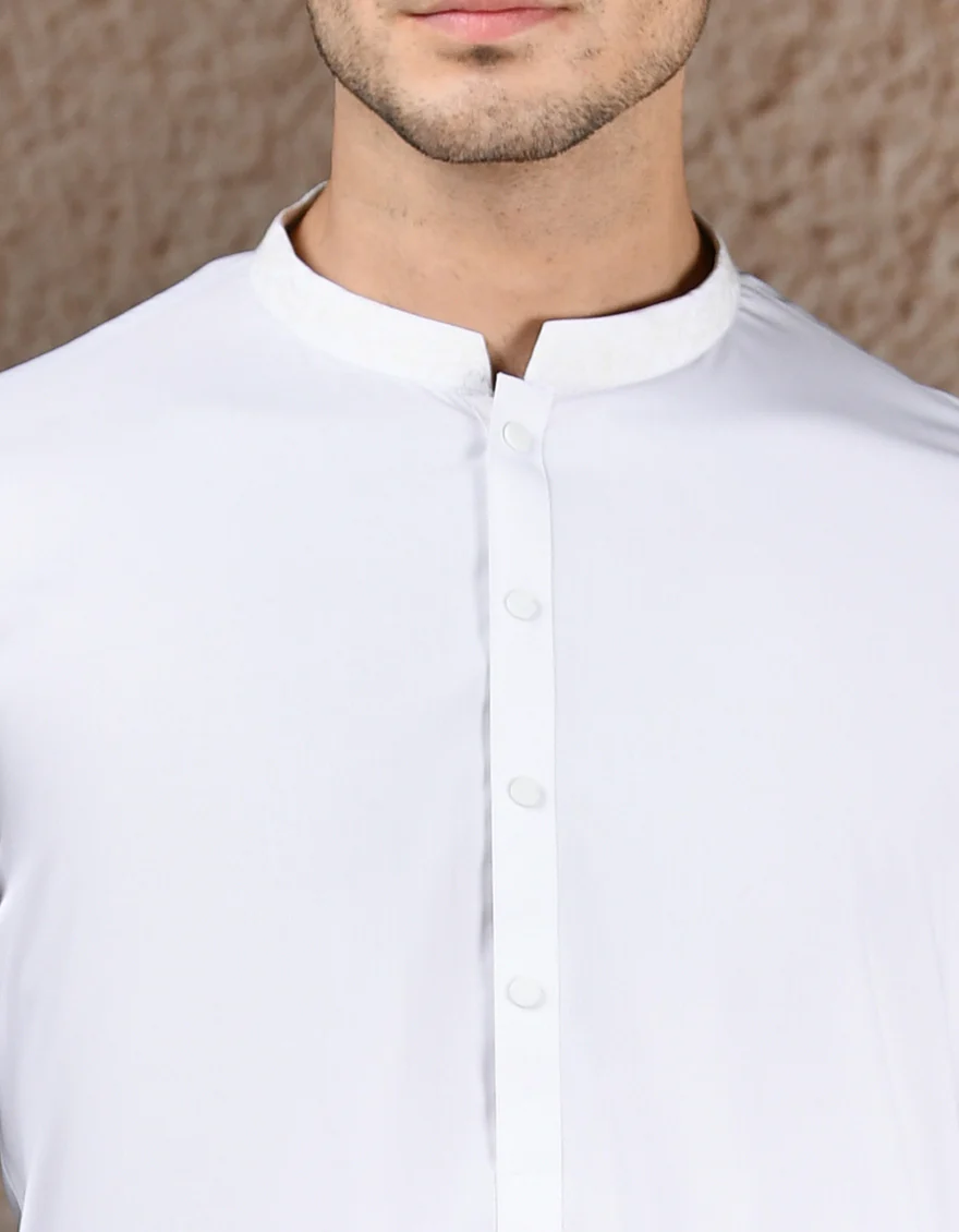 WHITE BLENDED KURTA TROUSERS | JJKP-A-33214/S25/JJ1 - Image 3