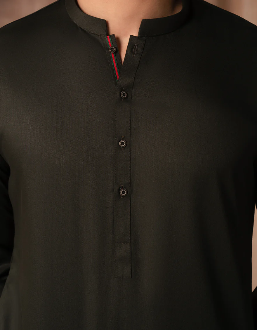 DARK GREEN BLENDED KURTA TROUSERS | JJKP-A-33526/S25/JJ8812-CL - Image 3