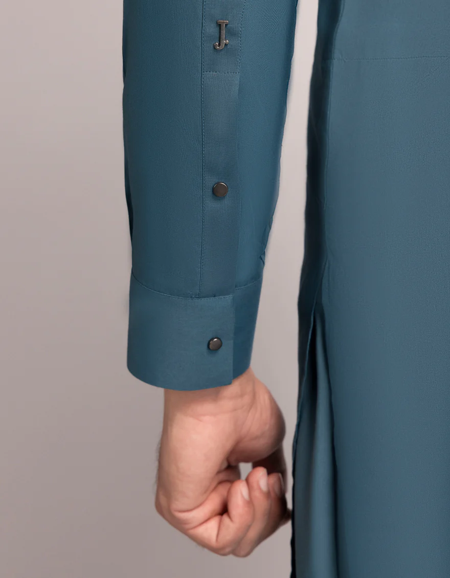 SEA GREEN BLENDED KURTA TROUSERS | JJKP-A-33568/S26/JJ9821-SF - Image 4