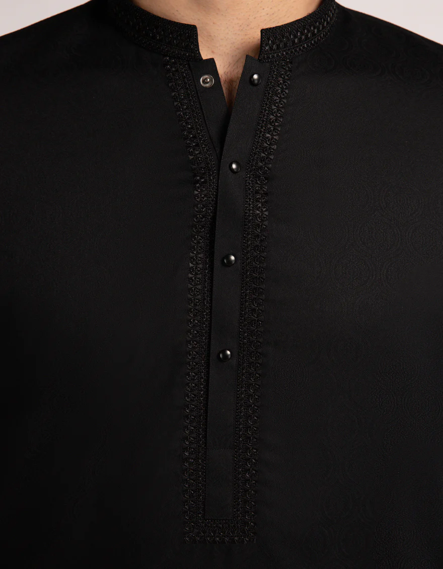 BLACK BLENDED KURTA TROUSERS | JJKP-A-33584/S25/JJ9851-FL - Image 4