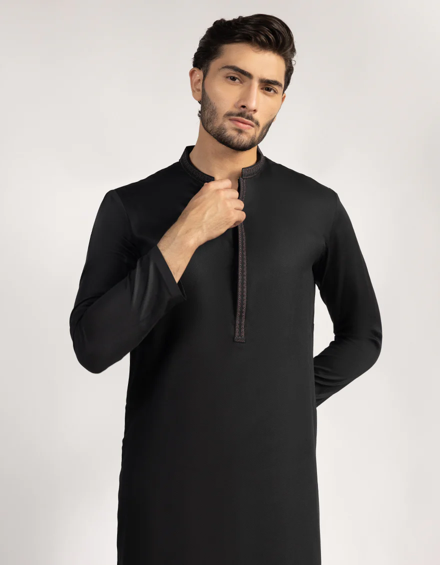 BLACK KURTA TROUSERS | JJKP-A-33673/S25/JJ10275-SF - Image 2