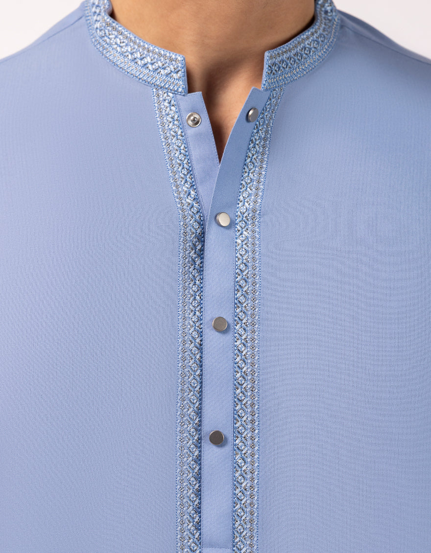 SKY BLUE KURTA TROUSERS | JJKP-A-33689/S25/JJ9944-SF - Image 3