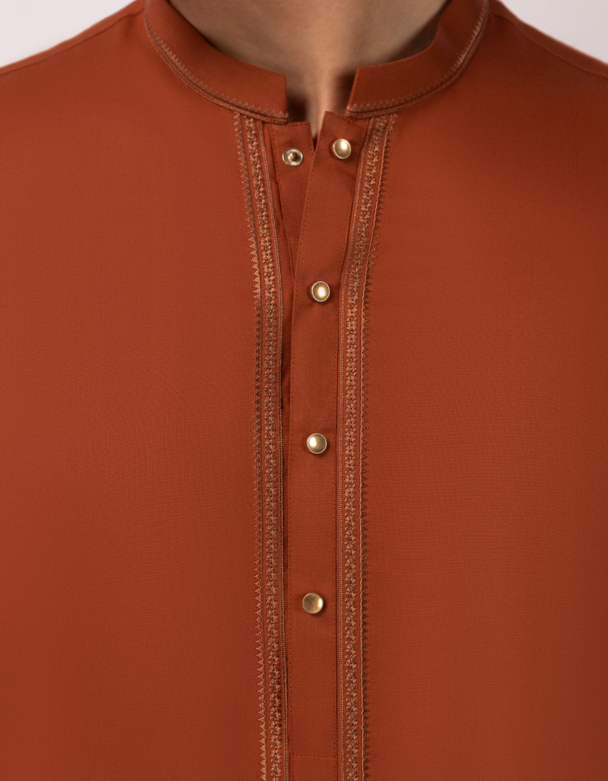 RUST BLENDED KURTA TROUSERS | JJKP-A-33703/S25/JJ10245-SF - Image 3