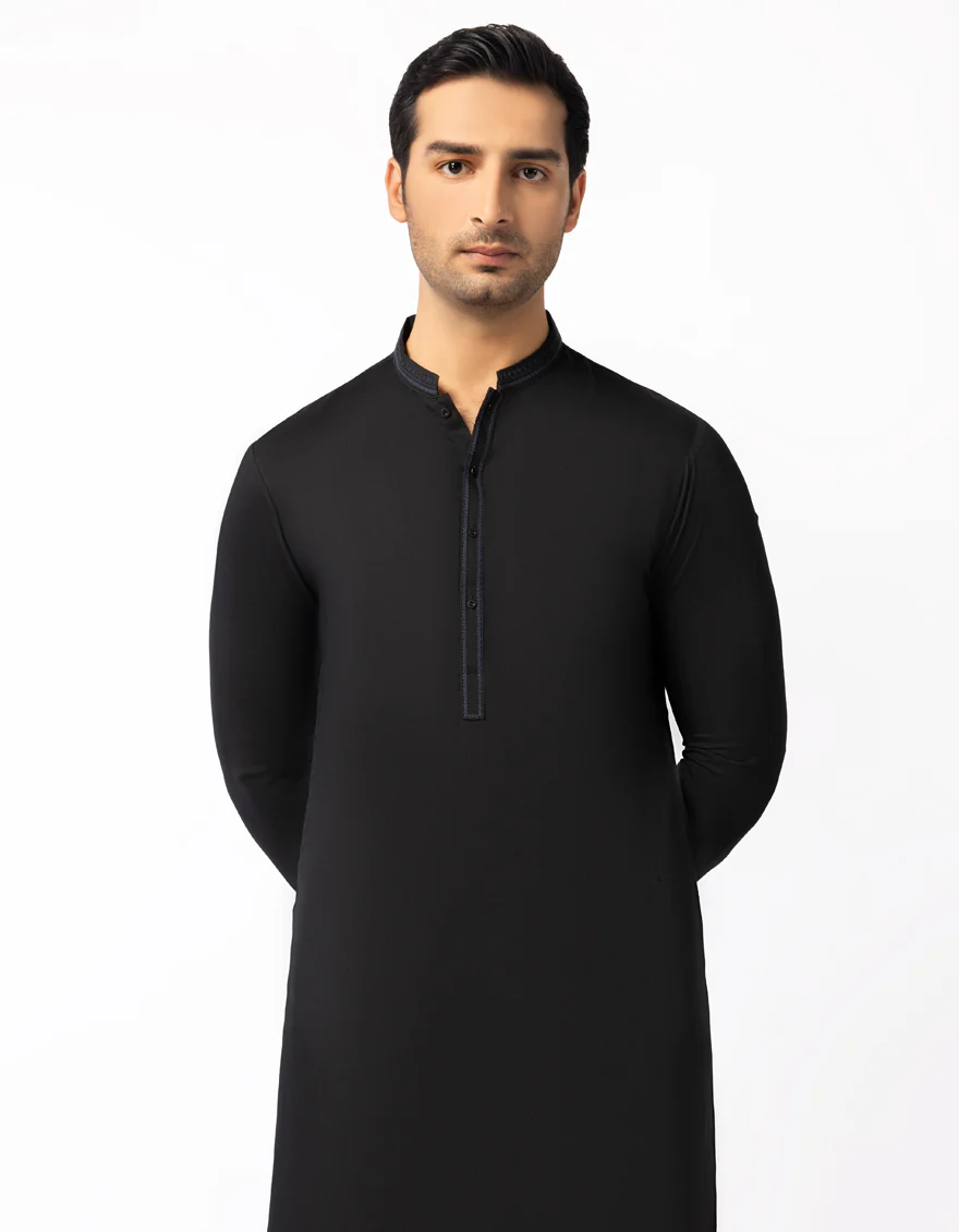 BLACK BLENDED KURTA TROUSERS | JJKP-A-33716/S25/JJ9350-FL - Image 2