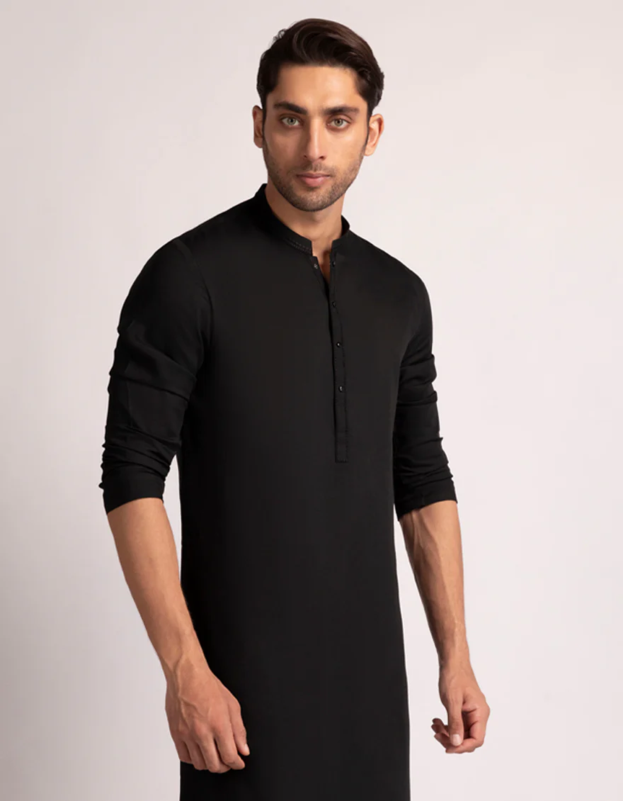 BLACK BLENDED KURTA TROUSERS | JJKP-A-33737/S25/JJ9621-SF - Image 2