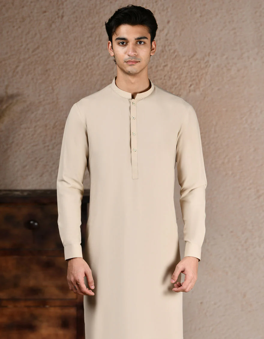 BEIGE BLENDED KURTA TROUSERS | JJKP-A-34995/S25/JJ10063-SF - Image 3