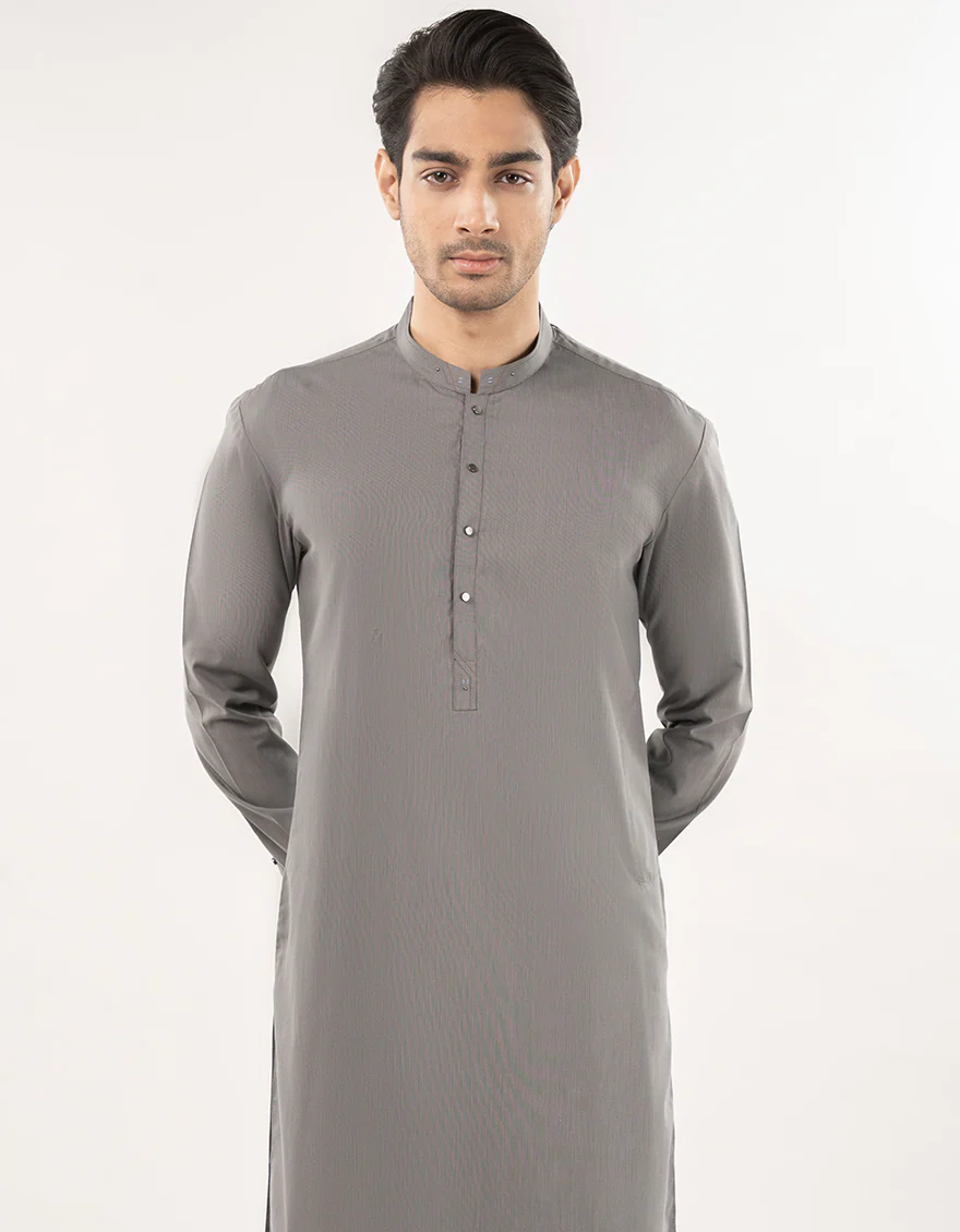 GREY BLENDED KURTA TROUSERS | JJKP-A-46474/S24/JJ9368-CL - Image 2
