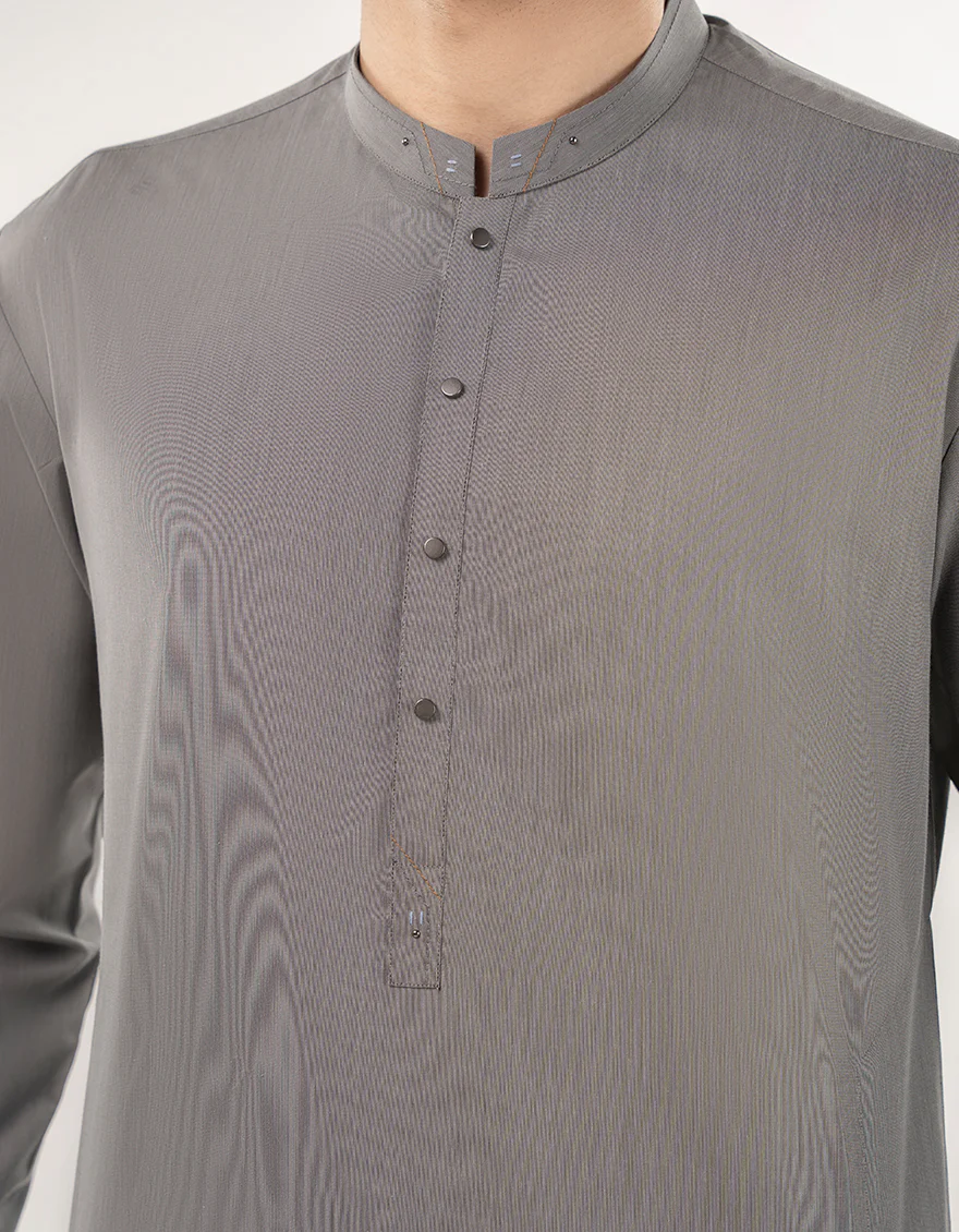 GREY BLENDED KURTA TROUSERS | JJKP-A-46474/S24/JJ9368-CL - Image 3