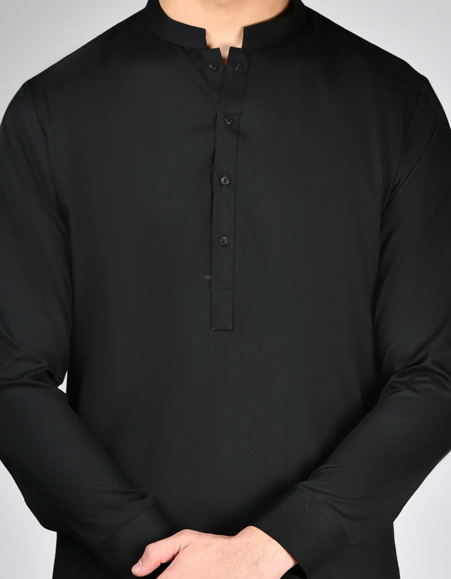 BLACK CVC KURTA TROUSERS | JJKP-A-46493/S24/JJ8745-PN - Image 2