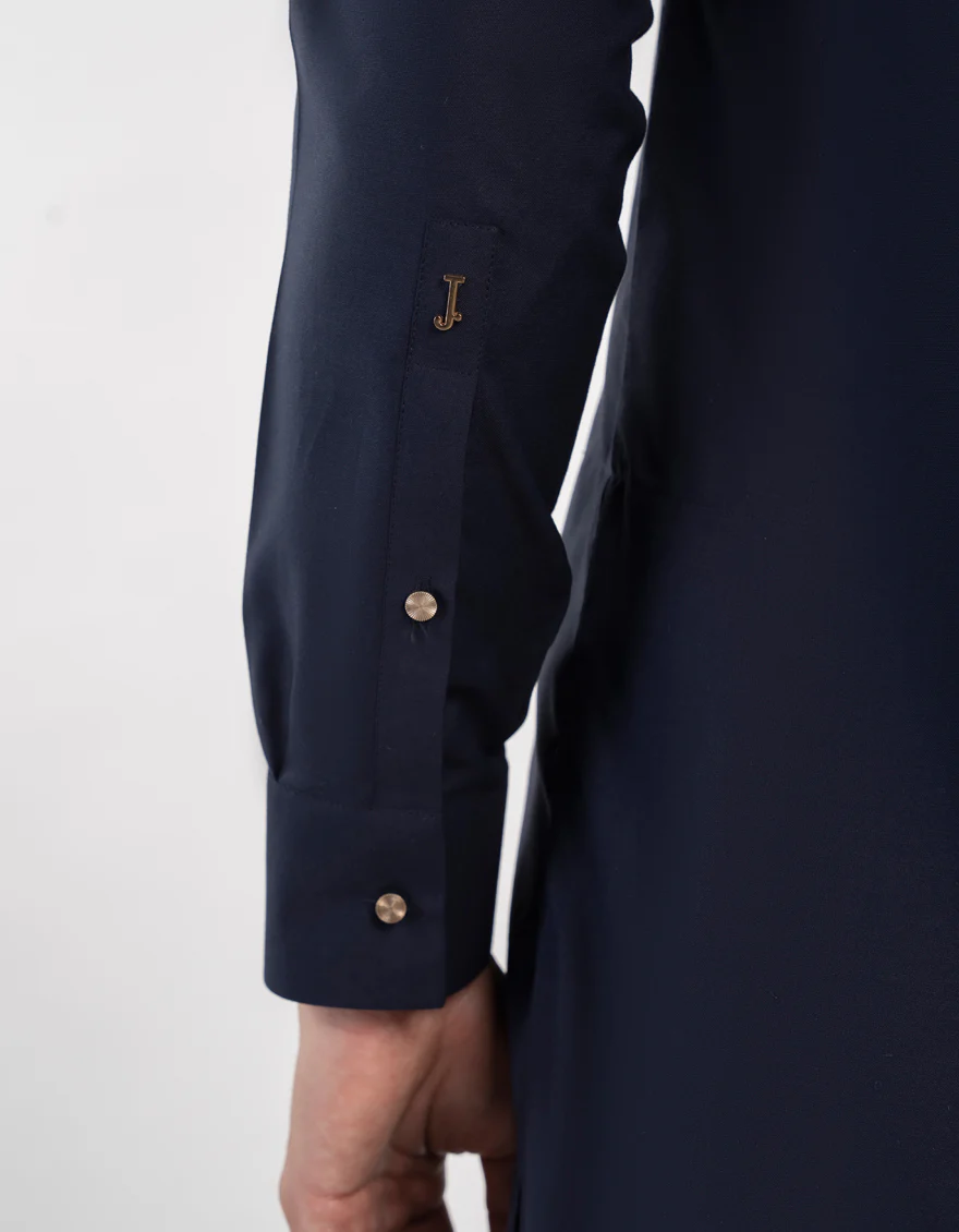 NAVY BLUE BLENDED KURTA TROUSERS | JJKP-A-46587/S24/JJ9364-SF - Image 3