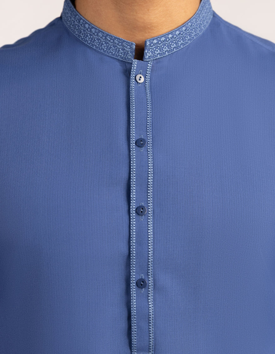 BLUE BLENDED KURTA TROUSERS | JJKP-A-46902/S25/JJ9943-SF - Image 3