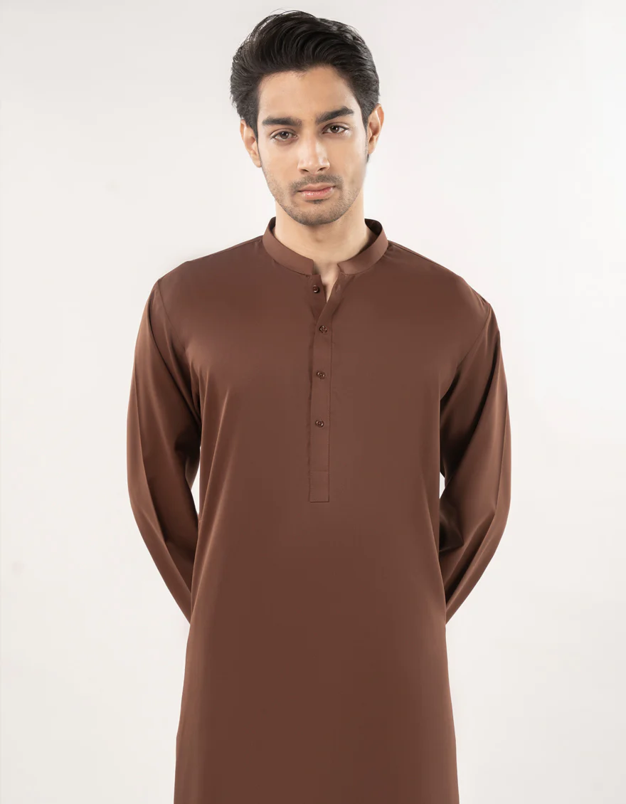 BROWN BLENDED KURTA TROUSERS | JJKP-A-47006-R11-AP/ - Image 2